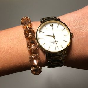 Peach bracelet stacking chunky gem